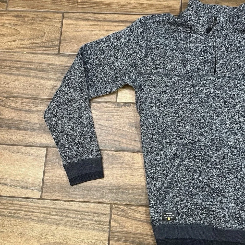 Quiksilver Waterman Collection Sweater Men Large 1/4 Zip Knit Pullover